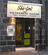 Outside view of Saigon Vietnamese Cuisine's front entrance.